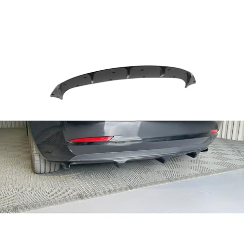 Motordrome Paraurti posteriore (diffusore) compatibile con Tesla Model 3 2017-2023 (ABS nero lucido)