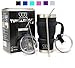 Gold Armour 30 oz Tumbler - 6 Piece Stainless Steel Insulated Water & Coffee Cup Tumbler with Straw, 2 Lids, Handle, Straw - 18/8 Double Vacuum Insulated Travel Flask (Black)