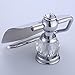 AUSWIND Silver Chrome Polished Toilet Paper Holder Brass Finished Clear Crystal & Glass Tissue Holder Wall Mounted