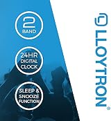 LLOYTRON Daybreak Alarm Clock Radio AM FM Snooze Sleep Timer Black J2006BK view 4
