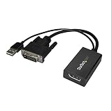 StarTech.com DVI to DisplayPort Adapter - USB Power - 1920 x 1200 - DVI to DisplayPort Converter - Video Adapter - DVI-D to DP (DVI2DP2)