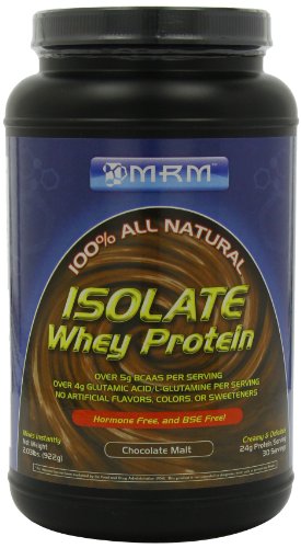 MRM - Whey Protein Isolate, Supports Muscle Building & Recovery, 100% All Natural (Chocolate Malt, 2.03 lbs)