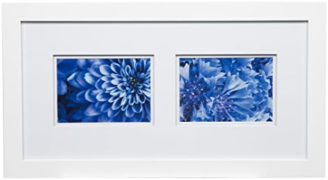 Snap 10X20 Flat Double Mat For Two 5X7 Photos Wall Mount Picture Frame 5" X 7" White
