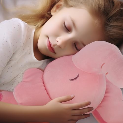 NIUNIU DADDY 21 IN PINK ELEPHANT STUFFED ANIMAL NOT WEIGHTED – KAWAII LARGE ELEPHANT PLUSH TOY FOR KIDS ADULTS, SQUISHY SOFT CUTE BODY PILLOW GIFT FOR GIRLS BOYS BIRTHDAY CHRISTMAS PARTY