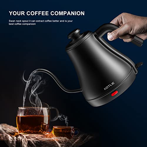 KOTLIE Electric Gooseneck Kettle, 1000W Electric Kettle with Fast