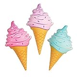 Kidsco Inflatable Ice Cream Cones -36 Inch -3 for Swimmig Pool & Beach Parties, Birthdays, Party Favors, & Props
