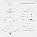 Sumerflos 3-Tier Porcelain Cake Stand, Elegant Embossed Cupcake Dessert Stand - Pastry Tiered Serving Tray for Tea Party, Baby Shower and Wedding (Pure White)