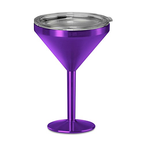True North Insulated Martini Glass (Jewel Purple)