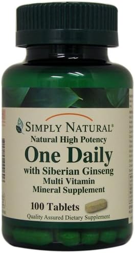 Simply Natural One Daily with Siberian Ginseng, 100 tablets