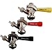 KegWorks BF-KT85D-2 US Sankey Keg Coupler - D System - Lever Handle: Black Lever Handle