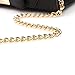 Small Crossbody Purse Wallet Pu Leather Bags with Bowknot Chain Strap for Women Shoulder Handbags (Black)