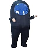 MXoSUM Impostor Inflatable Costume for Adult Funny Halloween Spacesuit Costume Astronaut Figures for Adult Game Fans
