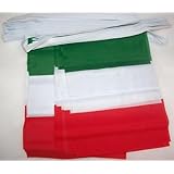 AZ FLAG Italy 6 meters BUNTING Flag 20 flags 9'' x 6'' - Italian STRING flags 15 x 21 cm