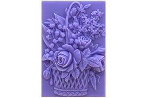 GRAINRAIN Silicone Soap Molds Craft Flower Flexible DIY Candle Making Mould Handmade Mold (14158)