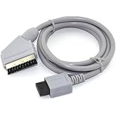 VANJUNN for Wii NTSC Scart Cable Video HD HDTV Cord for Wii Video Game (NTSC)