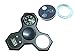 Fidget Spinner Light Up Compass Clock LED Flash Hand Spinner Metal 3 in 1 Focus Toys Hybrid Ceramic Bearing Ultra Durable (black)