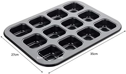 Tala Performance, 12 Cup Square Mini Brownie Cake Pan, Professional Gauge Carbon Steel with Eclipse Premium Non-Stick Coating, Cake Tin - Image 4