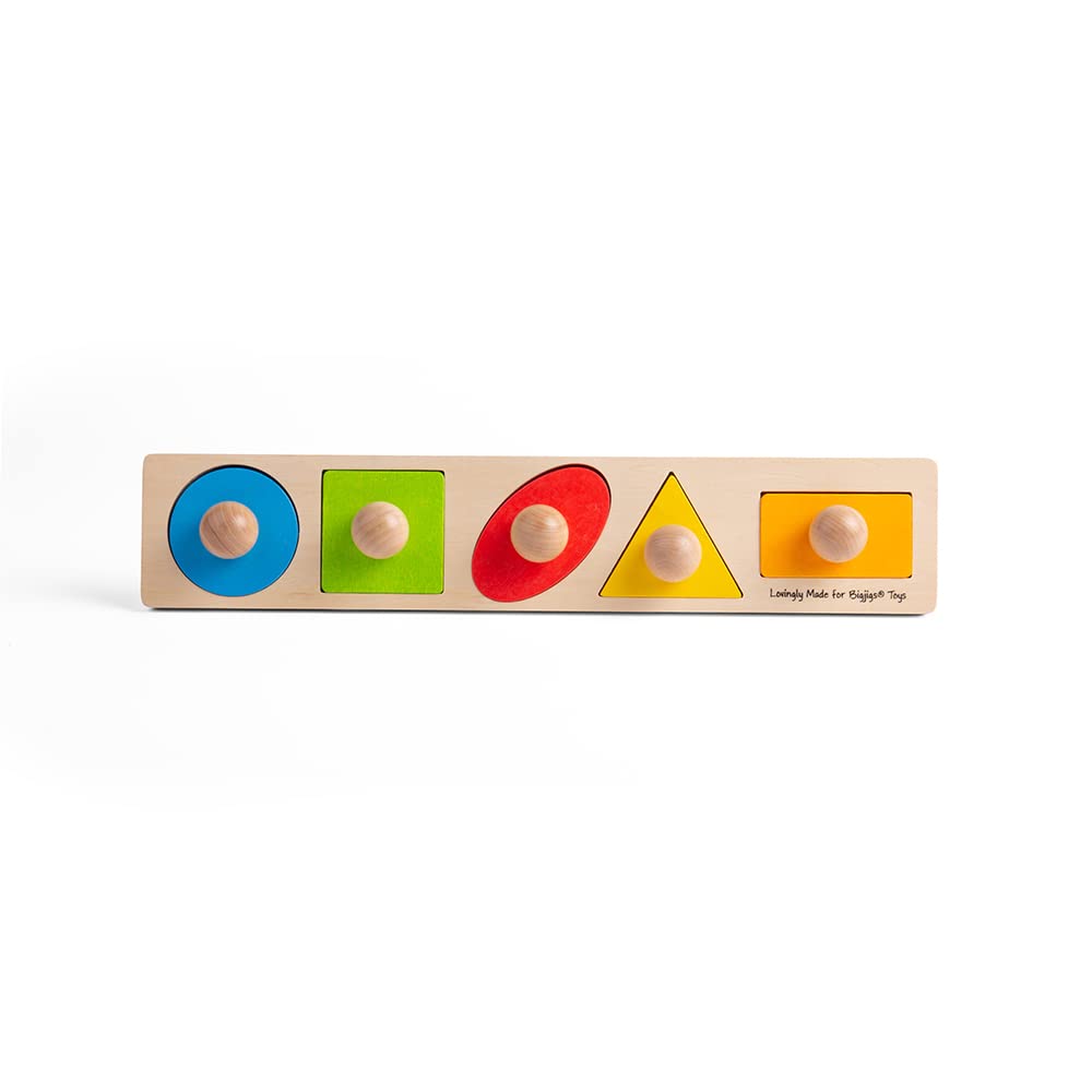Bigjigs Toys Wooden Shape Sorter Puzzle - Baby & Toddler Toys, Montessori Learning, Ages 1-3