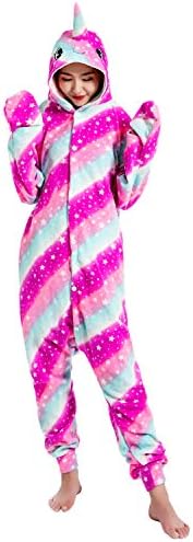 XVOVX Adults and Children Animal Narwhal Unicorn Cosplay Costume Pajamas Onesies Sleepwear