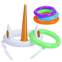 Ygoing 1Pack Inflatable Unicorn Ring Toss Game for Kids Adult Pool Party Supplies Decorations (1 Pack)