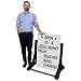 SmartSign Standard Swinger Changing Message Sidewalk Sign and Letter Kit