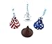 LaetaFood Bag - Hershey's Kisses, Milk Chocolate Kisses, Silver and Red-White and Blue USA Flag (Pack of 2 Pound)