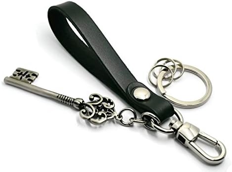 BrownBeans, Pendant Decor Loop Leather Keychain Key Fob Keyring Holder (BBKC18002) (BLS01)