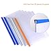 Shappy 10 Pieces Transparent File Folder Sliding Bar Report Covers for A4 Report Display Cover Organizer Binder, 5 Color