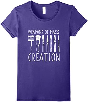 Womens Weapons Of Mass Creation Funny Art Supply T-Shirt Medium Purple