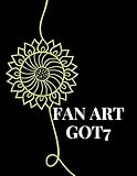 Sketchbook for fan art kpop : Black cover and Green flower Got7 | sketch your kpop|: Ahgase Fanbom | Gift for teen Girls, Boys, kpop lovers, and artists [Size 8.5X11, pages 131]