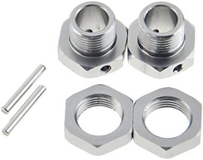 2PCS 17mm Aluminum Wheel Hex Hubs with Pins For 1/8 Hyper Buggy HSP Spare Parts Grey