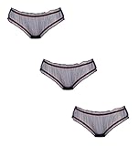 RTTER Women's Sheer Mesh Transparent Hipster Panties Pack of 3