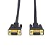DTech VGA to VGA Cable 50ft Long Thin Flat 15 Pin Computer Monitor Cord Male to Male SVGA Wire (50 Feet, Black)