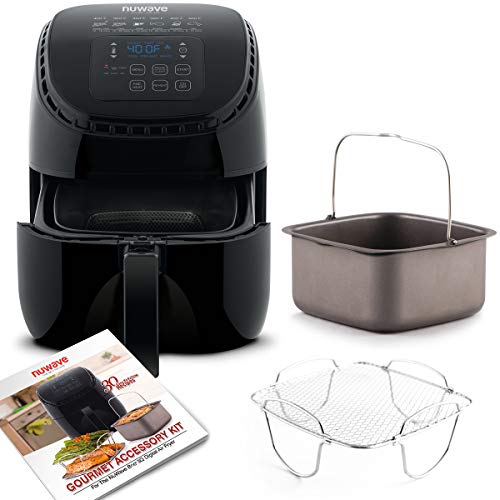 NUWAVE BRIO 3Quart Digital Air Fryer cooking package with