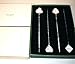 Kate Spade Gin Rummy Set of 4 Sipper Spoons Silver Plate New In Box