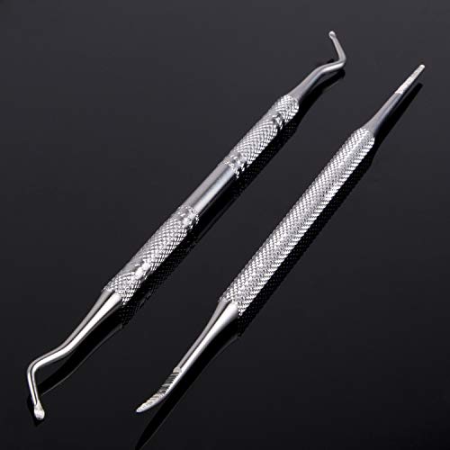 PrettyDiva Ingrown Toenail Tool - Surgical Grade Stainless Steel Toenail File and Nail Lifter Double Sided Manicure Pedicure Tool Set - Thumbnail 5