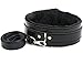 Mflying Leather Cosplay Kitty Bondage Neck Collar with Leash (Black)