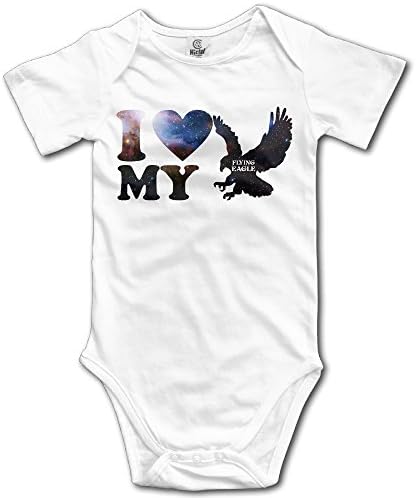 Galaxy I Love My Flying Eagle Infant 100% Cotton Jumpsuits White