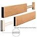 Unuber Bamboo Drawer Dividers, Cabinet Drawer Organizers Separators Partitions for Home Office Dresser Bathroom Bedroom Desk Closet，Adjustable 4 Set Natural Brown