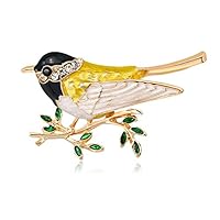 Shaoge Bird Animals Lark Brooch Pins Jewelry for Women Banquet Fashion Decoration Corsage Red