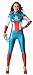 Secret Wishes Women's Marvel Universe Secret Wishes American Dream Costume Cat Suit and Eye Mask, Multicolor, Large