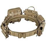 BOMTURN Tactical Battle Belt with Pouches Law