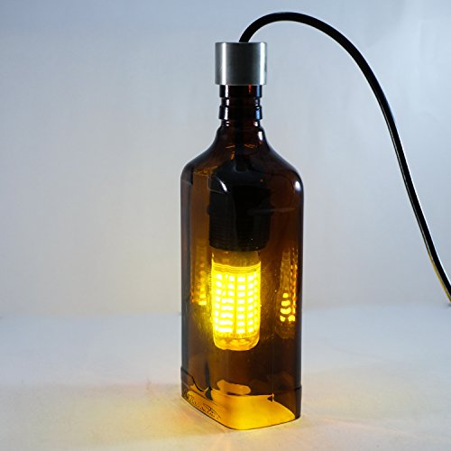 Industrial Bottle Lighting - Ceiling Pendant Light Made from Ballantine's finest Whiskey Bottle - Recycled Glass Hanging light fixture