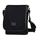 Eshow men canvas Shoulder Bag Cross Bag Messenger Bag Daily Bag Purse For School Cycling Biking Short Traveling Casual Leather Canvas IPAD Black