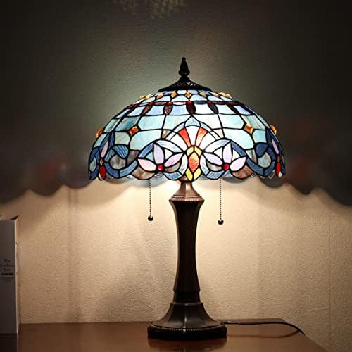 Capulina Tiffany Table Lamp Bedside Reading Lamp 2Light 16" Wide
