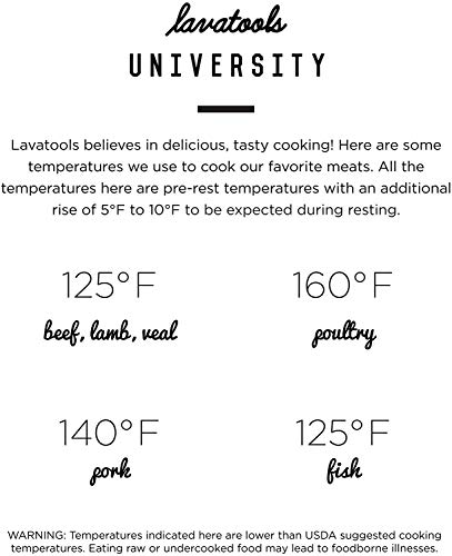 Lavatools PT12 Javelin Digital Instant Read Meat Thermometer for Kitchen, Food Cooking, Grill, BBQ, Smoker, Candy, Home Brewing, Coffee, and Oil Deep Frying
