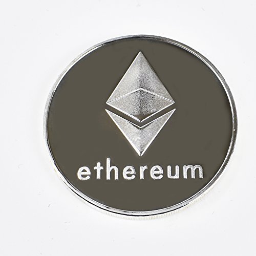 2PCs Bitcoin Ether Set (Gold & Silver Plated) w/ Unique Bitcoin Velvet Display Case to HODL Cryptocurrency - Limited Edition BTC Crypto Coins | Ethereum Ether Ethereum Coin Etherum
