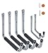 Heavy Duty 9” Large Arm Garage Storage Hanging Hooks with EVA Protector by Ihometech, Wall Mount Garage Hangers & Organizer for Ladders,Tools,Bikes and Chair Hose | (6 Pack - Gray)