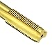 uxcell Metric Machine Thread Milling Tap M10 x 1 H2 Titanium Coated (Ti-coated) High Speed Steel 3 Straight Flutes Screw Thread Tapping Threading Machinist Repair DIY Tool