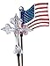 Solaration 1022C Solar Garden Lights with Flag and Cross, God Bless America